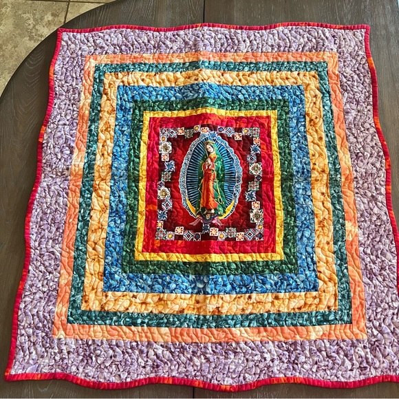 Our Lady of Guadalupe Wall Hanging , Virgen de Guadalupe, Our Lady Quilt - Picture 2 of 7